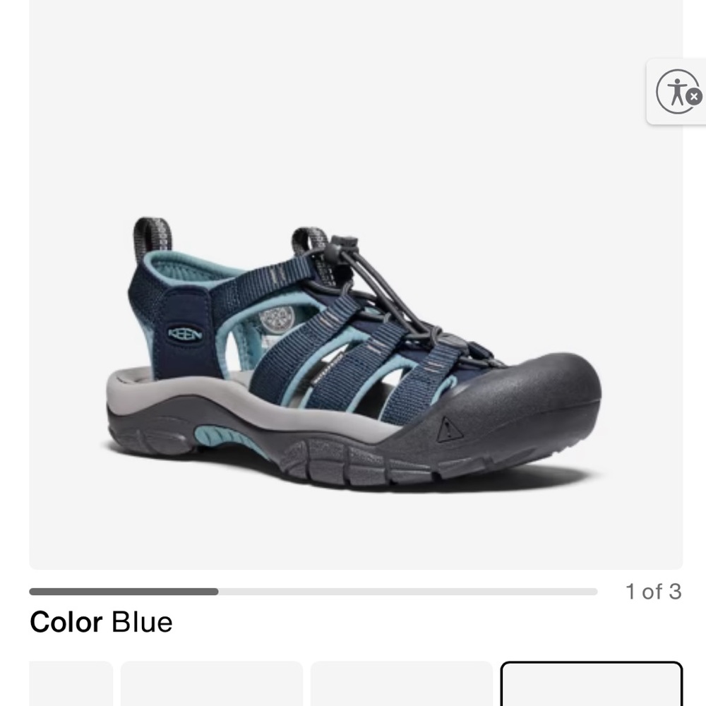 Keen Blue Multi-Strap Closed-Toe Sandals 7.5